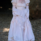 Robe de bal de princesse bustier à volants en satin long, robe de soirée C8117