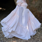 Robe de bal de princesse bustier à volants en satin long, robe de soirée C8117