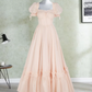 Robe de bal de princesse bustier à volants en satin long, robe de soirée C8117