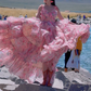 Robe de bal de princesse bustier à volants en satin long, robe de soirée C8117