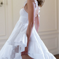 Robe de bal de princesse bustier à volants en satin long, robe de soirée C8117