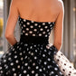Robe de bal de princesse bustier à volants en satin long, robe de soirée C8117