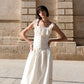 Romantic Off The Shoulder Prom Dress Long White Ruffles A-Line Evening Dress D0683