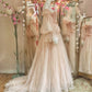 Dreamy Off The Shoulder Prom Dress Long Pink Tulle A-Line Evening Dress D0689