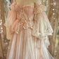Dreamy Off The Shoulder Prom Dress Long Pink Tulle A-Line Evening Dress D0689