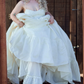 Alluring Spaghetti Strap Wedding Dresses White Ruffles A-Line Bridal Dress D0691