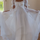 Superbe robe de mariée sirène bustier en satin et tulle, longue et en dentelle, C4563