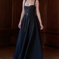 Robe de bal de princesse bustier à volants en satin long, robe de soirée C8117