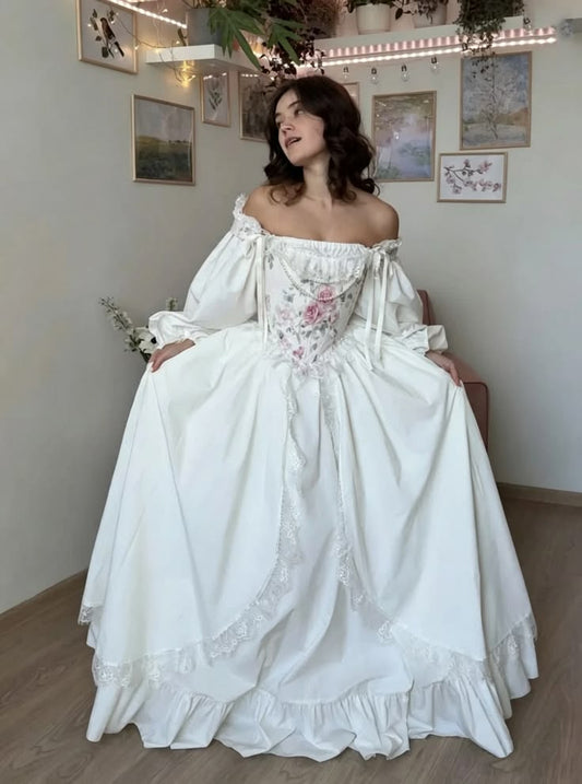 Superbe robe de mariée sirène bustier en satin et tulle, longue et en dentelle, C4563