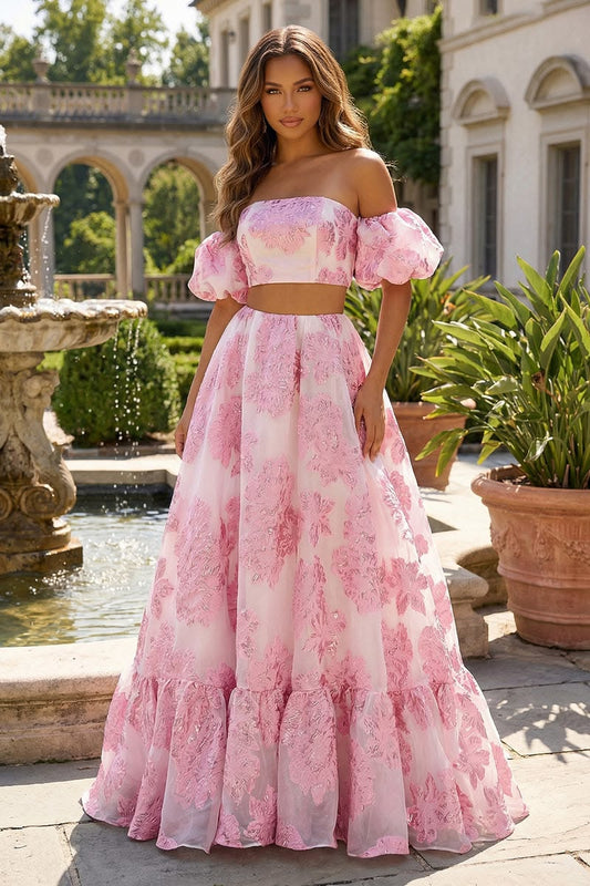 Robe de bal de princesse bustier à volants en satin long, robe de soirée C8117