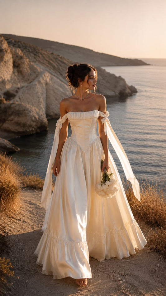 Superbe robe de mariée sirène bustier en satin et tulle, longue et en dentelle, C4563