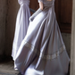 Elegant U Neck Purple Prom Dress Satin Short Sleeve Beaded A-Line Evening Dress D0750