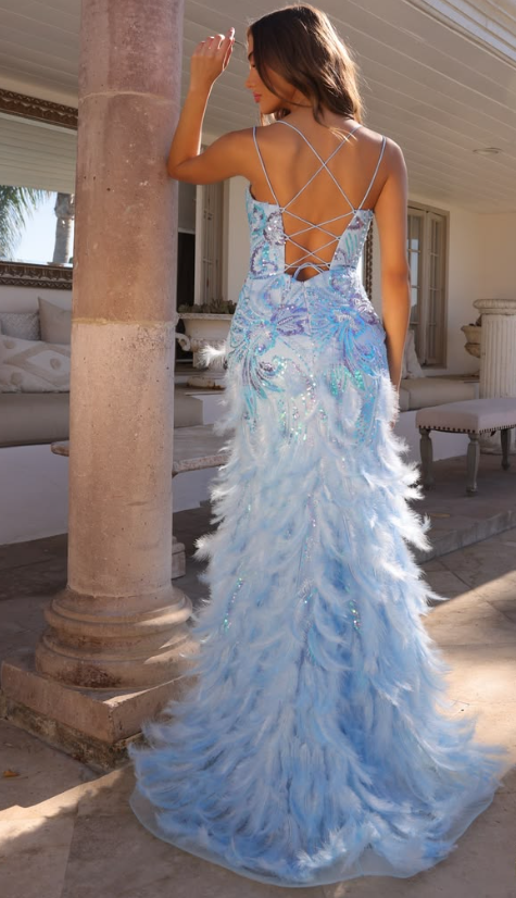 Robe de bal de princesse bustier à volants en satin long, robe de soirée C8117
