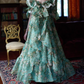 Robe de bal de princesse bustier à volants en satin long, robe de soirée C8117