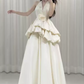 Superbe robe de mariée sirène bustier en satin et tulle, longue et en dentelle, C4563