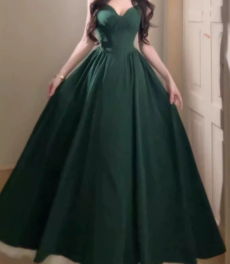 Robe de bal de princesse bustier à volants en satin long, robe de soirée C8117