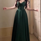 Robe de bal de princesse bustier à volants en satin long, robe de soirée C8117