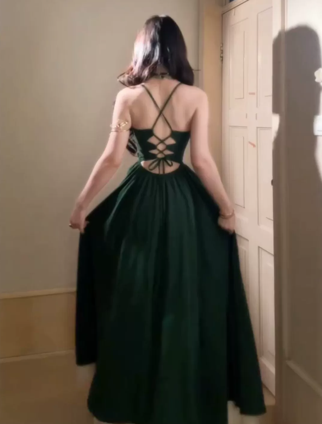 Robe de bal de princesse bustier à volants en satin long, robe de soirée C8117
