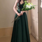 Robe de bal de princesse bustier à volants en satin long, robe de soirée C8117