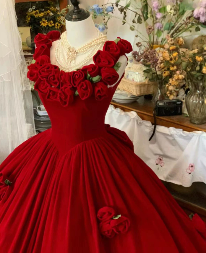Robe de bal de princesse bustier à volants en satin long, robe de soirée C8117