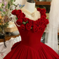 Robe de bal de princesse bustier à volants en satin long, robe de soirée C8117