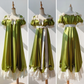 Robe de bal de princesse bustier à volants en satin long, robe de soirée C8117