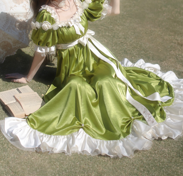 Robe de bal de princesse bustier à volants en satin long, robe de soirée C8117
