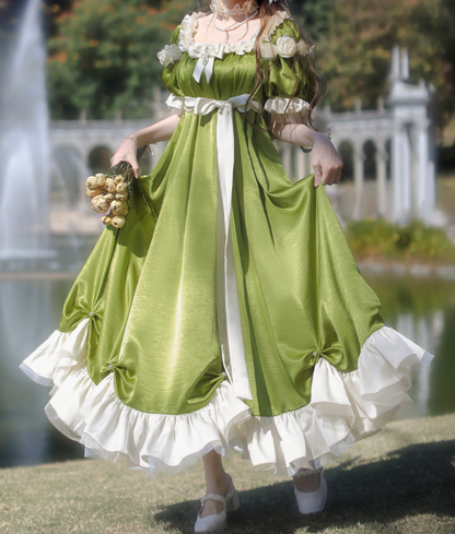 Robe de bal de princesse bustier à volants en satin long, robe de soirée C8117