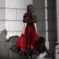 Robe de bal de princesse bustier à volants en satin long, robe de soirée C8117