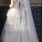 Robe de bal de princesse bustier à volants en satin long, robe de soirée C8117