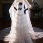 Robe de bal de princesse bustier à volants en satin long, robe de soirée C8117