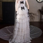 Robe de bal de princesse bustier à volants en satin long, robe de soirée C8117