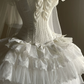 Superbe robe de mariée sirène bustier en satin et tulle, longue et en dentelle, C4563