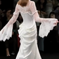 Robe de bal de princesse bustier à volants en satin long, robe de soirée C8117
