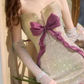 Robe de bal de princesse bustier à volants en satin long, robe de soirée C8117