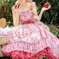 Robe de bal de princesse bustier à volants en satin long, robe de soirée C8117