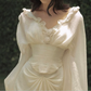 Robe de bal de princesse bustier à volants en satin long, robe de soirée C8117
