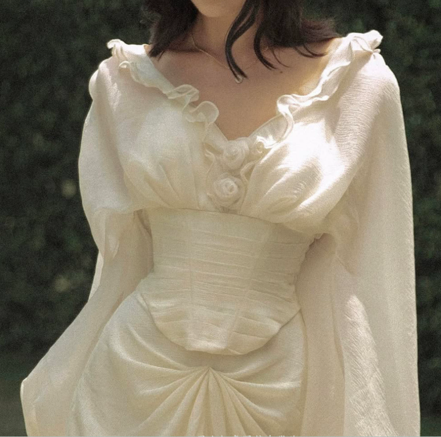 Robe de bal de princesse bustier à volants en satin long, robe de soirée C8117