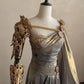 Ornate One Shoulder Prom Dress Beading Slit A-Line Evening Dress D0822