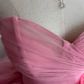 Cute Strapless Ball Gown Pink Flowers Quinceanera Dresses Tulle Sweet 16 Dresses D0824