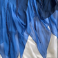 Elegant A Line Spaghetti Straps Navy Blue Chiffon Beads Long Prom Dresses Formal Dress C2743