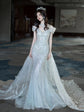 Elegant Mermaid Strapless Neck Sleeveless Zipper Up Floor-Length Prom Dress main image 1