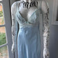 Vintage A line Spaghetti Straps Light Sky Blue Lace Long Prom Dresses Evening Dress C3089