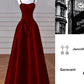 Elegant Black A-Line Satin Long Prom Dress Long Prom Dress B531