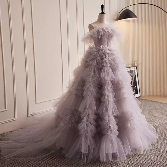 Stunning Ball Gown Strapless Tulle Sweet 16 Dresses B033