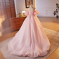 Stunning Ball Gown Off The Shoulder Organza Pink Sweet 16 Dresses B043