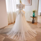 Vintage Ball Gown White Lace Long Wedding Dresses B129