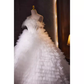 Vintage Ball Gown Strapless Tulle White Ruffles Sweet 16 Dresses B138