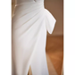 Vintage Mermaid Straps White Satin Long Wedding Dresses B142