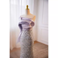 Luxury Mermaid Strapless Long Sequin Lilac Prom Dress B143